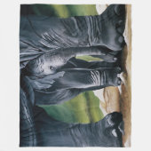 Baby Elephant Gray Niedlich Fleecedecke (Vorderseite)