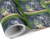 Baby Elephant Gray Niedlich Geschenkpapier (Rolleneckpunkt)