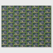 Baby Elephant Gray Niedlich Geschenkpapier (Flach)