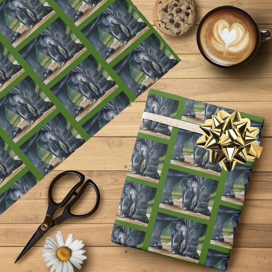 Baby Elephant Gray Niedlich Geschenkpapier