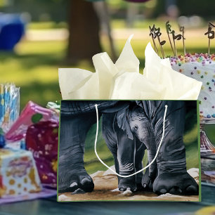 Baby Elephant Gray Niedlich Große Geschenktüte