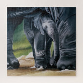 Baby Elephant Gray Niedlich Puzzle (Vertikal)