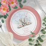 Baby Elephant Hello Baby Girl Floral Baby Shower Pappteller<br><div class="desc">Sweet baby Elefant nestled gemütlich unter den Blume "Hello Baby Girl!" Babydusche.</div>