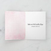 Baby Elephant in Blume Glückwunsch Karte (Innenseite)