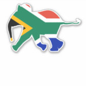 Baby Elephant in den Farben der südafrikanischen F Aufkleber (Vorderseite)