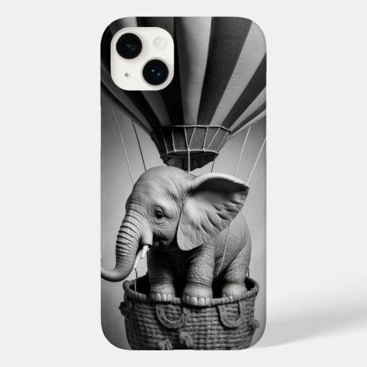 Baby Elephant in einem Heißluftballon Case-Mate iPhone Hülle (Rückseite)