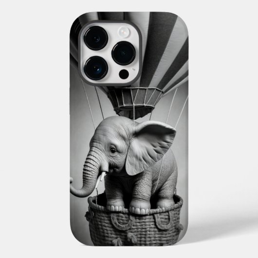 Baby Elephant in einem Heißluftballon Case-Mate iPhone Hülle (Rückseite)