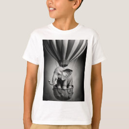 Baby Elephant in einem Heißluftballon T-Shirt