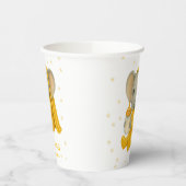 Baby Elephant in Yellow Pajamas Babydusche Pappbecher (Links)