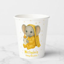 Baby Elephant in Yellow Pajamas Babydusche