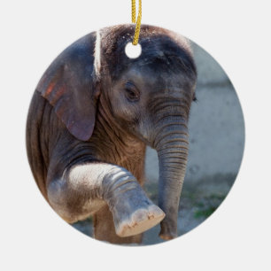 Baby Elephant Keramik Ornament