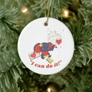 Baby Elephant Keramik Ornament