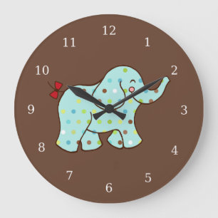 Baby Elephant Kids Room Kinderzimmer Wall Clock Ge Große Wanduhr