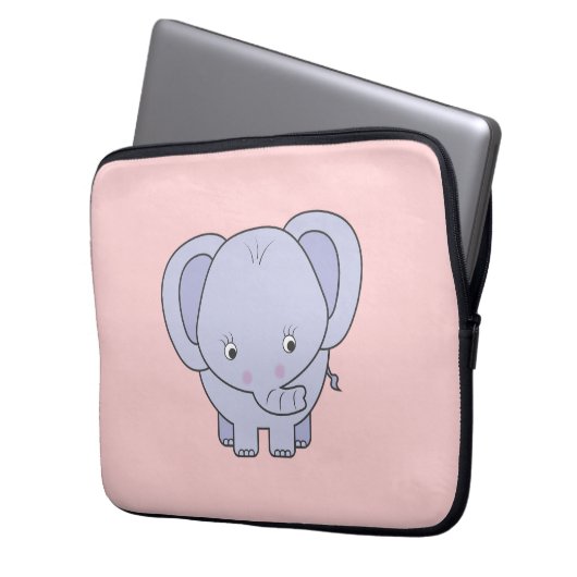 Baby Elephant Laptopschutzhülle (Vorderseite Links)