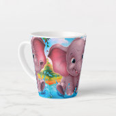 Baby Elephant Latte Coffee Tasse (Linke Ecke)