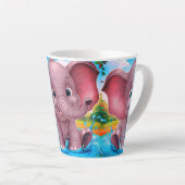 Baby Elephant Latte Coffee Tasse (Rechte Ecke)