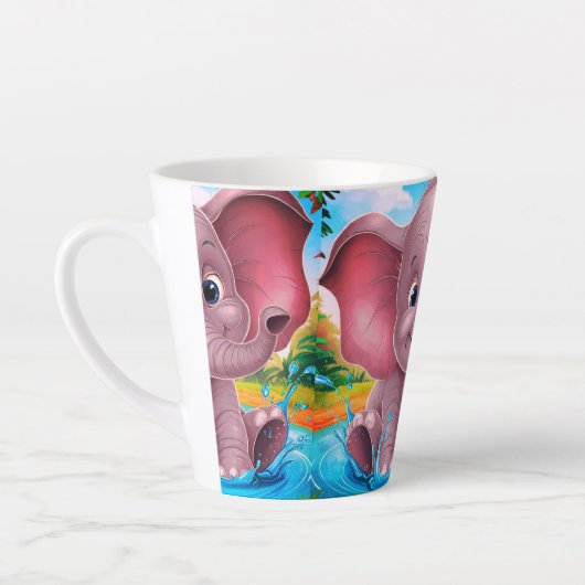 Baby Elephant Latte Coffee Tasse (Links)