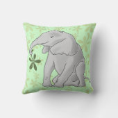 Baby Elephant & Leaf Kissen (Rückseite)