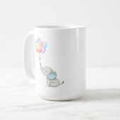 Baby Elephant Liebe Balloons. Mug Kaffeetasse (Vorderseite Links)