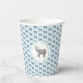 Baby Elephant Light Blue Geburtstag Pappbecher (Vorderseite)