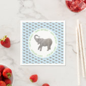 Baby Elephant Light Blue Geburtstag Serviette (Beispiel)