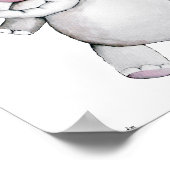 Baby Elephant mit Balloon individuell anpassbares Poster (Ecke)