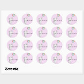 Baby Elephant mit Balloon Pink Stickers (Blatt)