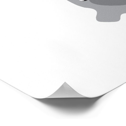 Baby Elephant mit Balloons Poster (Ecke)