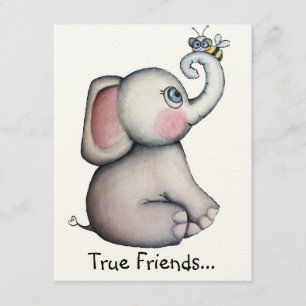 Baby Elephant mit Bieneneinladungskarte Einladung