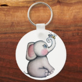 Baby Elephant mit Bienenstock-Schlüsselanhänger Schlüsselanhänger (Vorderseite)