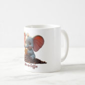 Baby Elephant mit Coffee Tasse Novelty (VorderseiteRechts)