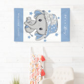 Baby Elephant mit Hat Baby Duschbanner Banner (Insitu)