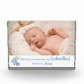 Baby Elephant mit Kreuz- und Taubentaufe Fotoblock (Vorderseite)