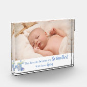 Baby Elephant mit Kreuz- und Taubentaufe Fotoblock (Links)