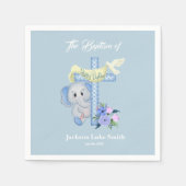 Baby Elephant mit Kreuz- und Taubentaufe Serviette (Vorderseite)