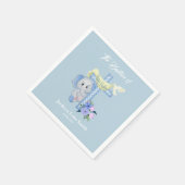 Baby Elephant mit Kreuz- und Taubentaufe Serviette (Ecke)