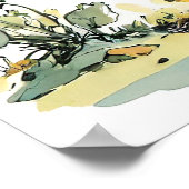 Baby Elephant mit Monarch Butterfly Flügel Ohren Poster (Ecke)