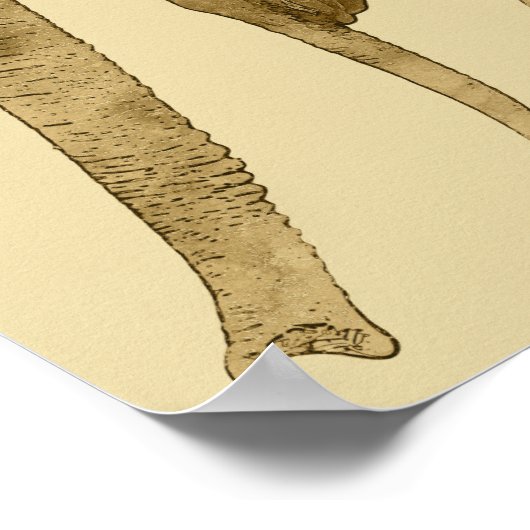 Baby Elephant mit Mutter Poster (Ecke)