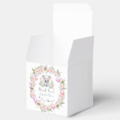 Baby Elephant mit Peonies & Balloon Baby Dusche Geschenkschachtel (Geöffnet)