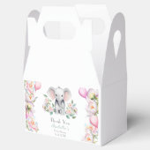 Baby Elephant mit Peonies & Balloons Babydusche Geschenkschachtel (Geöffnet)