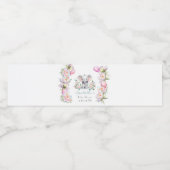 Baby Elephant mit Peonies & Balloons Vielen Dank Wasserflaschenetikett (Einzelnes Label)