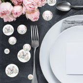 Baby Elephant mit Peonies, Eucalyptus Baby Dusche Konfetti