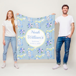 Baby Elephant mit persönlicher Taufe über die Taub Fleecedecke