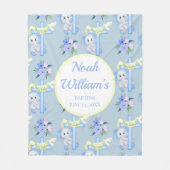 Baby Elephant mit persönlicher Taufe über die Taub Fleecedecke (Vorderseite)