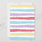 Baby Elephant mit Rainbow Baby Shower Einladung (Rückseite)