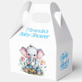 Baby Elephant mit Truck Baby Dusche Geschenkschachtel