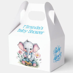 Baby Elephant mit Truck Baby Dusche Geschenkschachtel