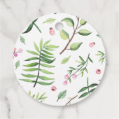 Baby Elephant Monogram Pink Floral Vielen Dank Geschenkanhänger (Rückseite)