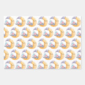 Baby Elephant Moon Cloud Stars Hört Niedlich Geschenkpapier Set (Vorderseite)