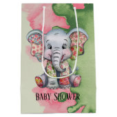 Baby Elephant nähen Blumenpflaster jedes Kind Mittlere Geschenktüte (Rückseite)